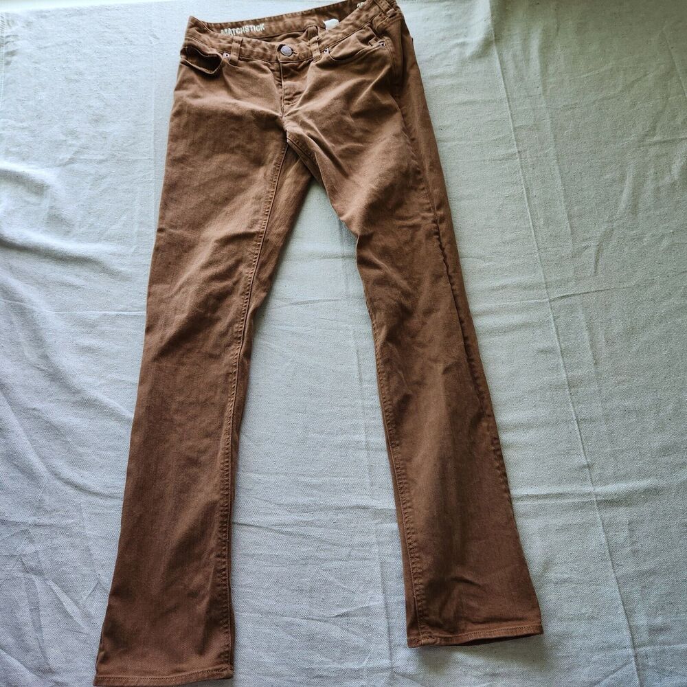 J Crew Jeans Mens 30x32* Brown Matchstick Denim Stretch Slim